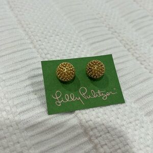 Lilly Pulitzer gold ball stud earrings